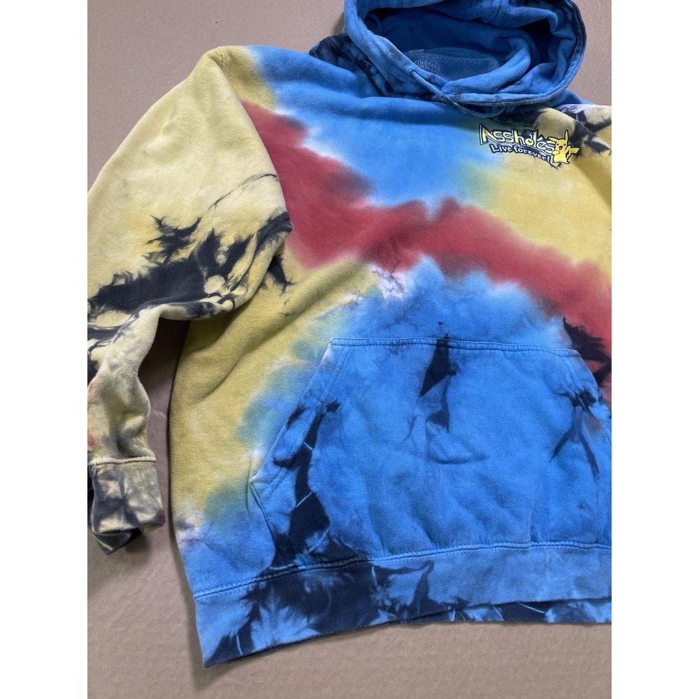 Pikachu Assholes*s Live Forever Pullover Hoodie Men's Size XXL  Linda Finegold - Picture 5 of 9